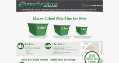 Desktop Screenshot of greedybins.com.au